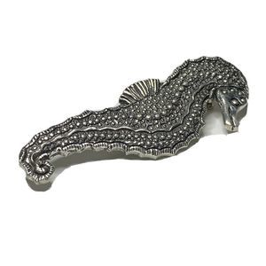SEAGULL Pewter Vintage Seahorse BROOCH Pin